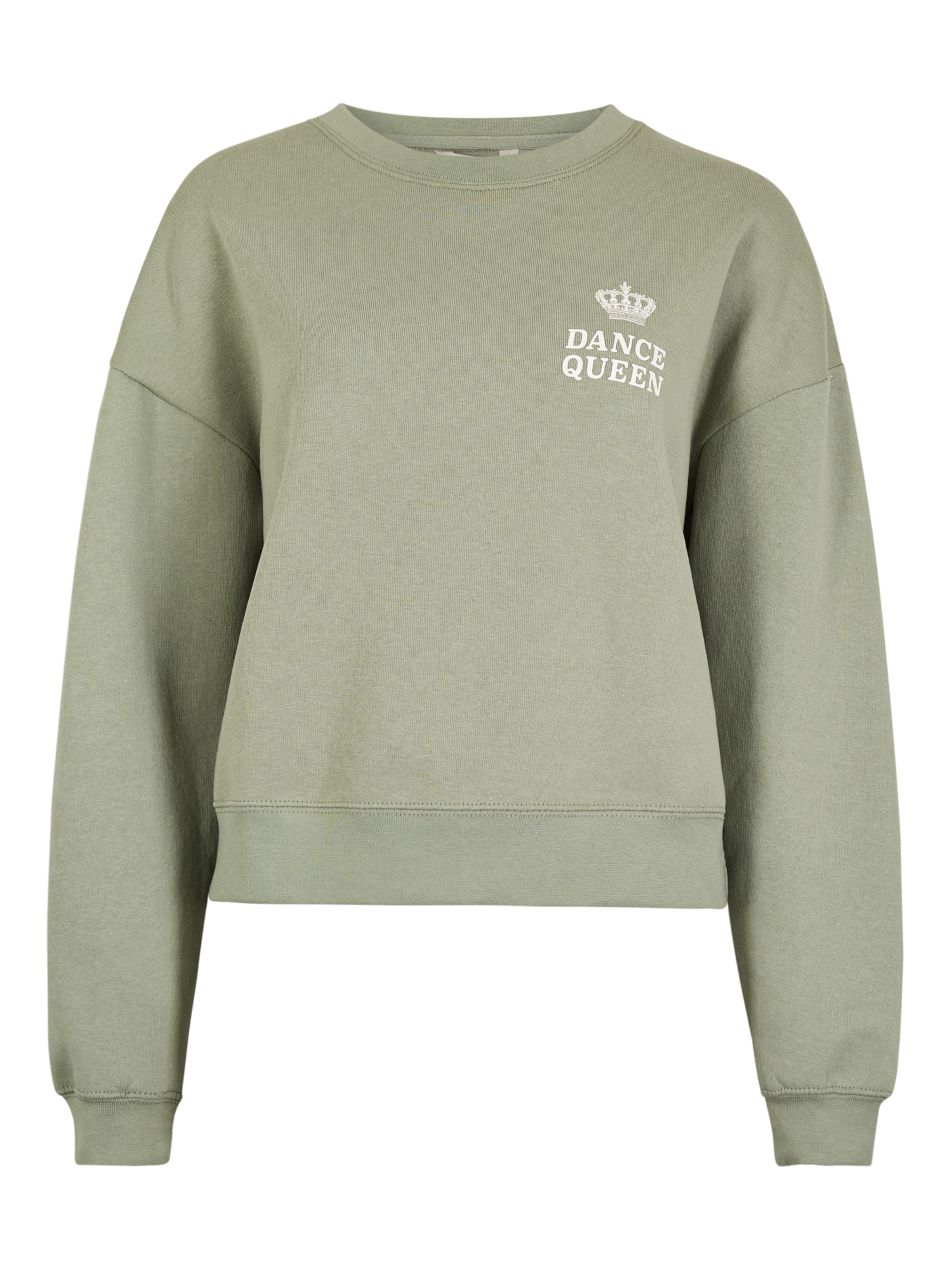 Sweat-shirt 'Dancing Queen' Apricot en vert : devant