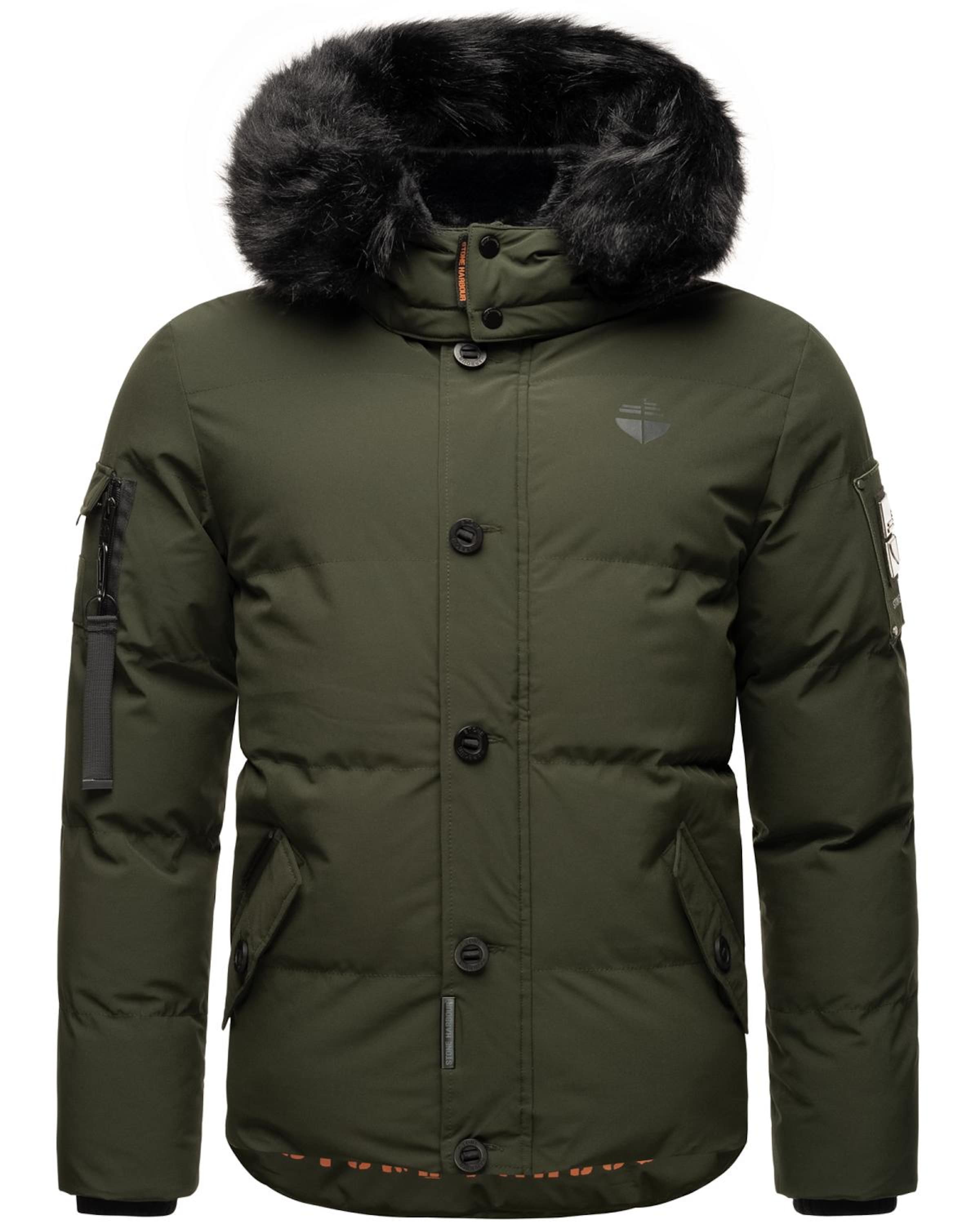 STONE HARBOUR Vinterjakke 'Halvaar' i grøn: forside