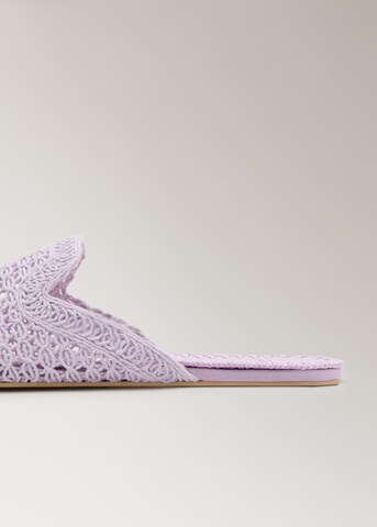 MANGO Slipper 'Mauk' in Lila