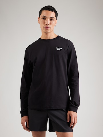 ReebokTehnička sportska majica - crna boja: prednji dio