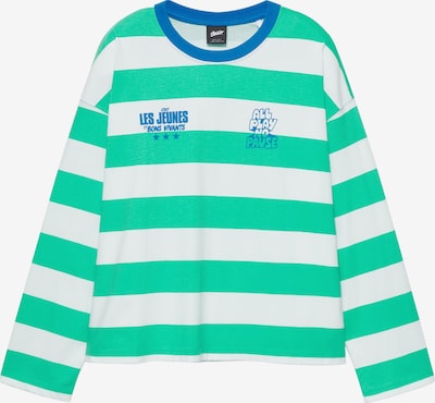 Pull&Bear Paita 'STWD' koossa XS värissä safiiri / minttu / valkoinen, Tuotenäkymä