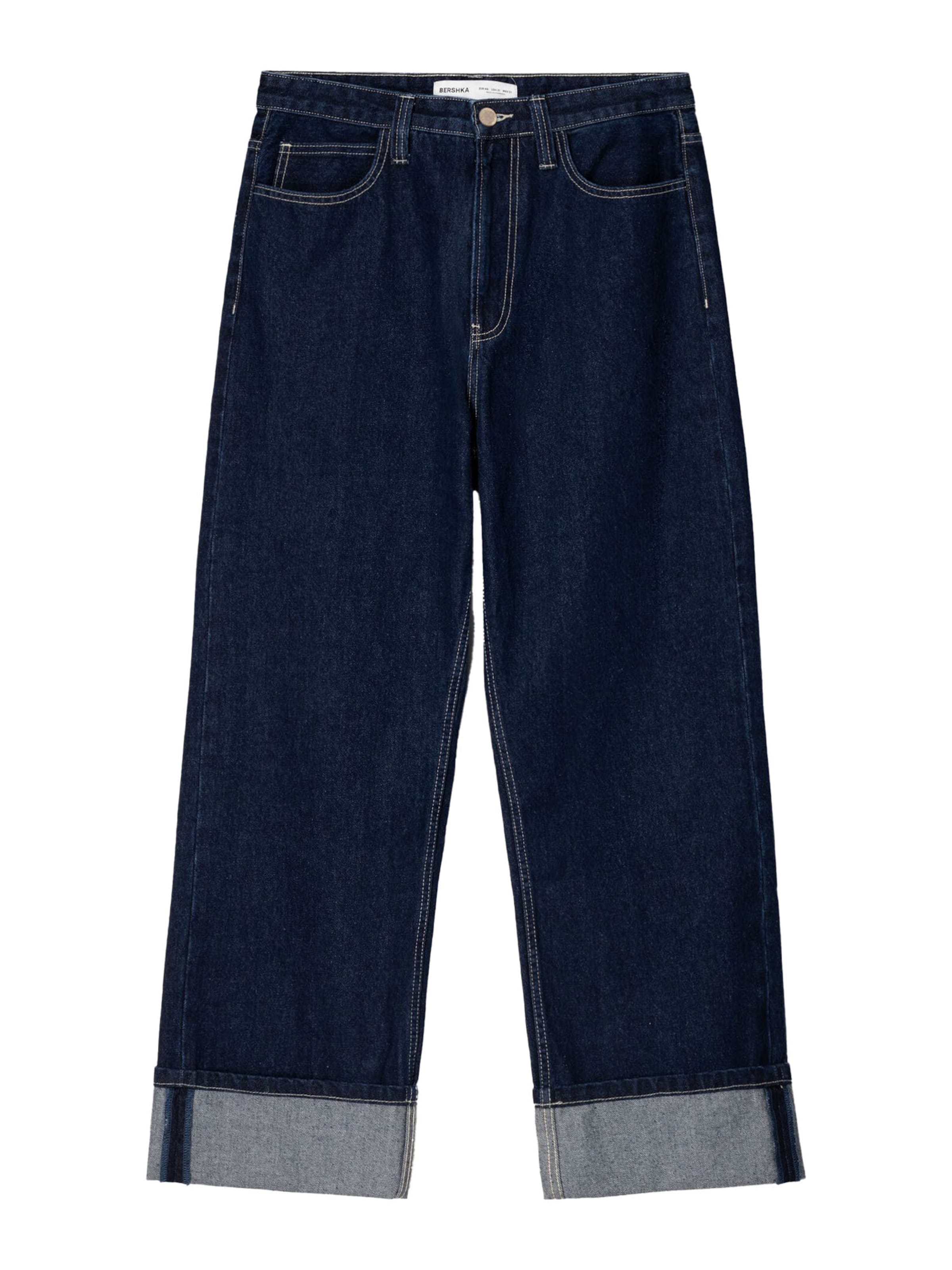 Bershka Loosefit Farmer - kék: elől