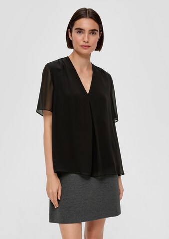 Chemisier s.Oliver BLACK LABEL en noir : devant