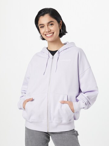 Veste de survêtement CONVERSE en violet : devant