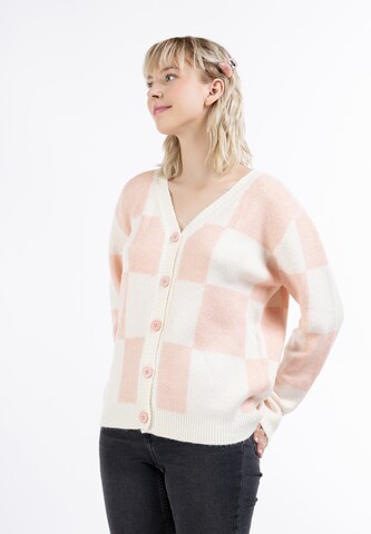MYMO Knit cardigan 'Blonda' in Pink: front