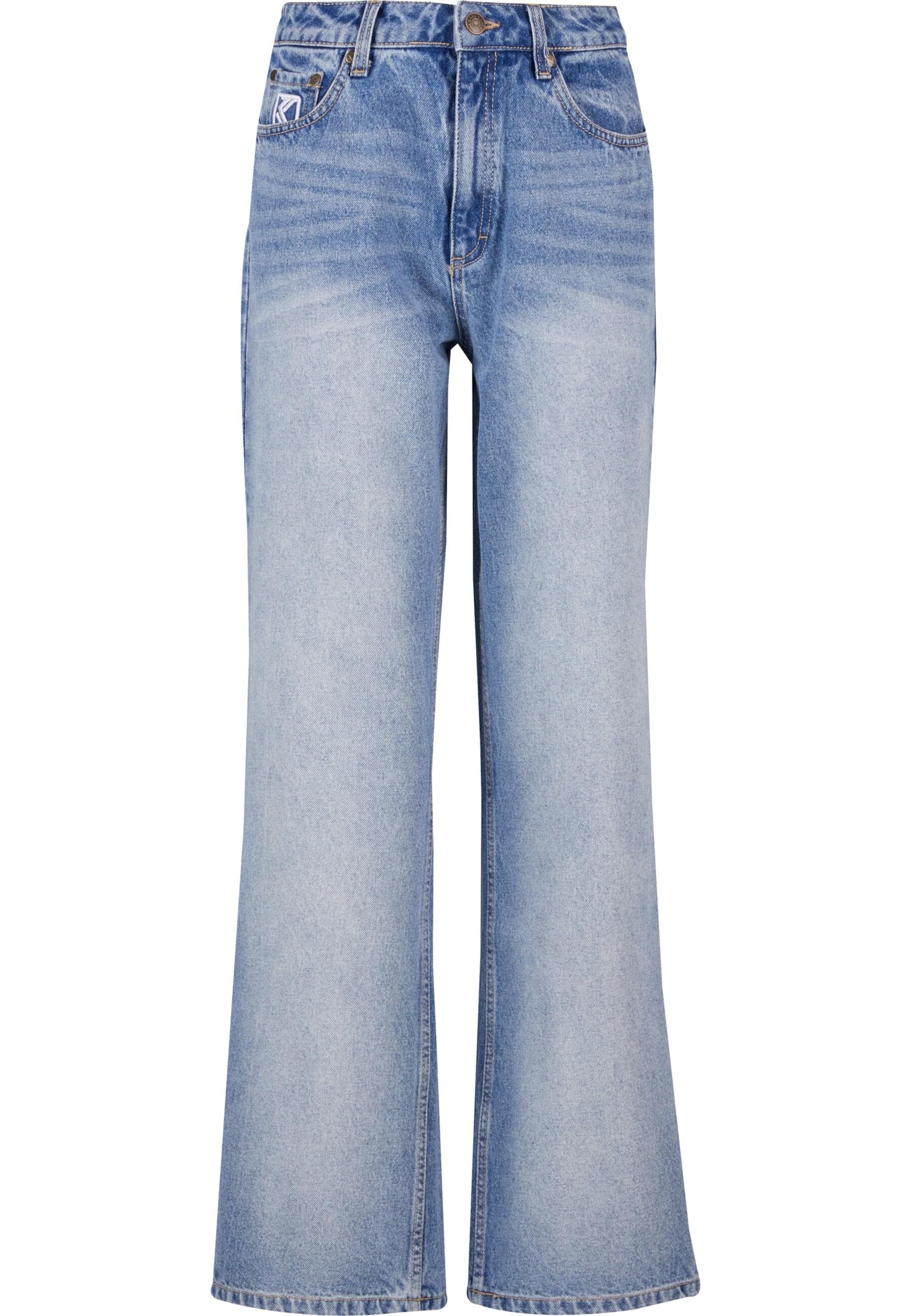 Largi Jeans de la Karl Kani pe albastru: față