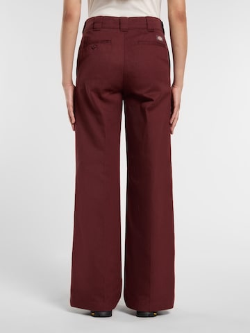 Wide leg Pantaloni con piega frontale di DICKIES in marrone
