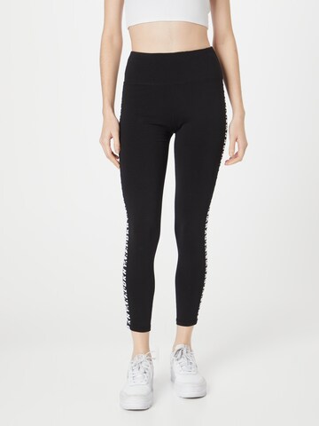 DKNY Performance Skinny Workout Pants in Black: front