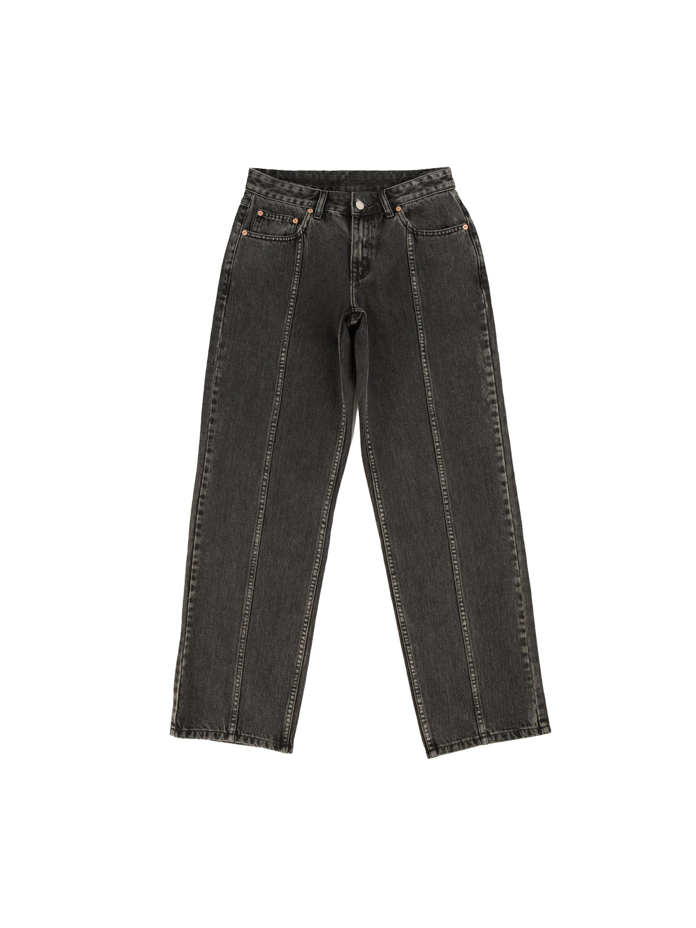 Dr. Denim Regular Jeans 'Nika Mid Straight Worker'‌‌‌‌‌‌‌‌‌‌ in Schwarz: Vorderseite