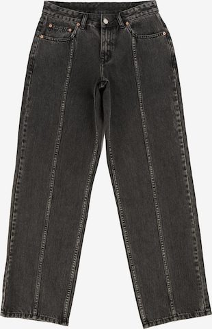 Dr. Denim Regular Jeans 'Nika Mid Straight Worker' in Zwart: voorkant