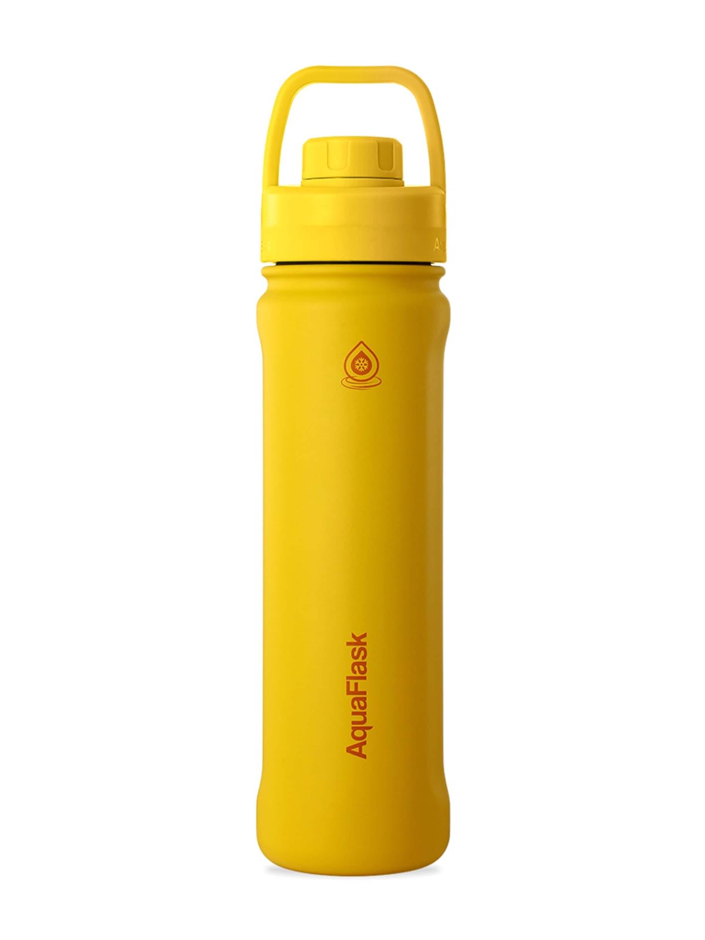 AquaFlask Láhev na vodu 'AquaFlask Termoláhev REGULAR+ 650 ml' – žlutá: přední strana