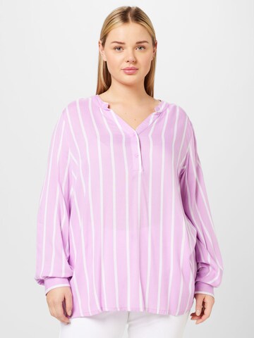 KAFFE CURVE Blouse 'SIDA' in Purple: front