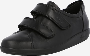 Chaussure de sport à lacets 'Soft 2.0' ECCO en noir : devant