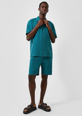 QS Regular Fit Hemd in Blau