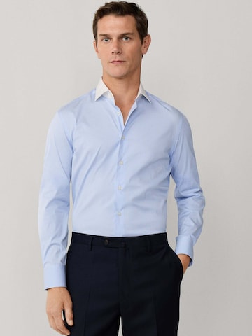 Coupe regular Chemise Hackett London en bleu : devant