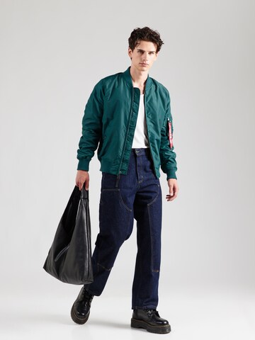 ALPHA INDUSTRIES Átmeneti dzseki 'MA-1' - zöld
