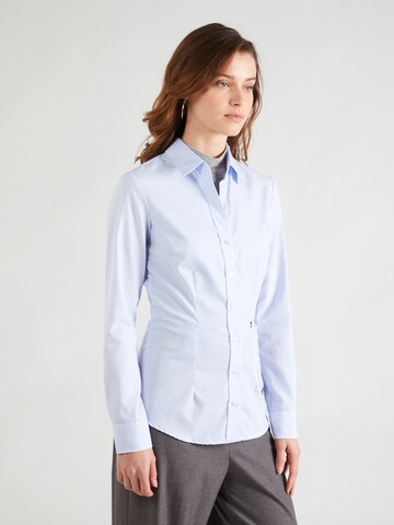 SEIDENSTICKER Blouse 'Schwarze Rose' in Blauw: voorkant