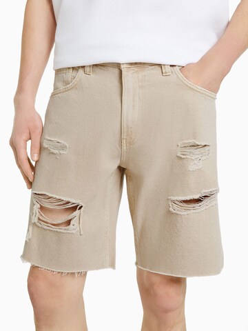 Bershka Slimfit Shorts in Beige