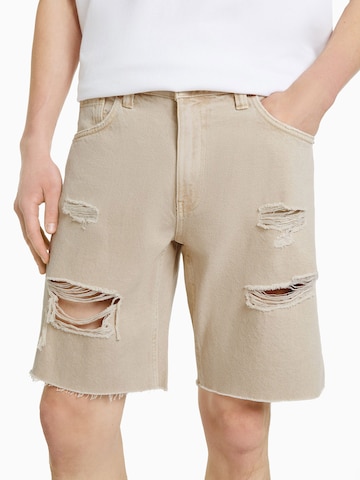 Bershka Slimfit Shorts in Beige