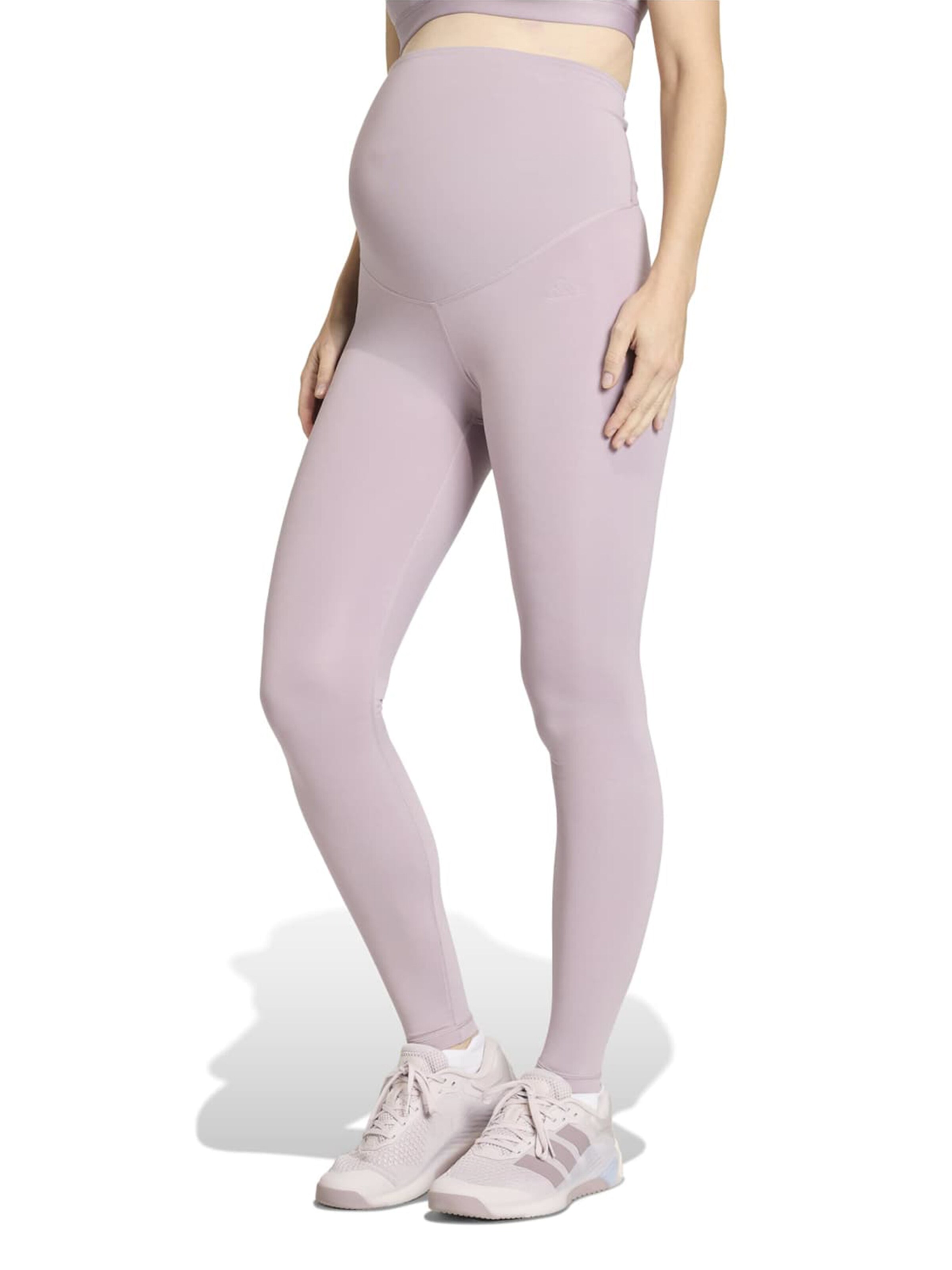 ADIDAS PERFORMANCE - Skinny Pantalón deportivo 'Optime Essentials' en lila: frente