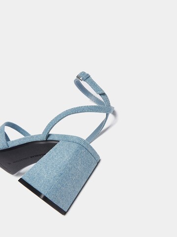 Pull&Bear Strap sandal in Blue