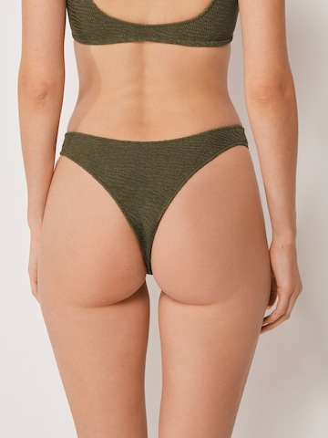CALZEDONIA Bikini Bottoms 'Crinkle Waves' in Green