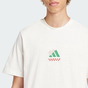 ADIDAS SPORTSWEAR Λειτουργικό μπλουζάκι 'Lounge Pizza' σε λευκό