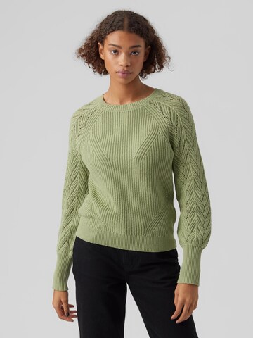 VERO MODA Pullover 'Nicola' i grøn: forside