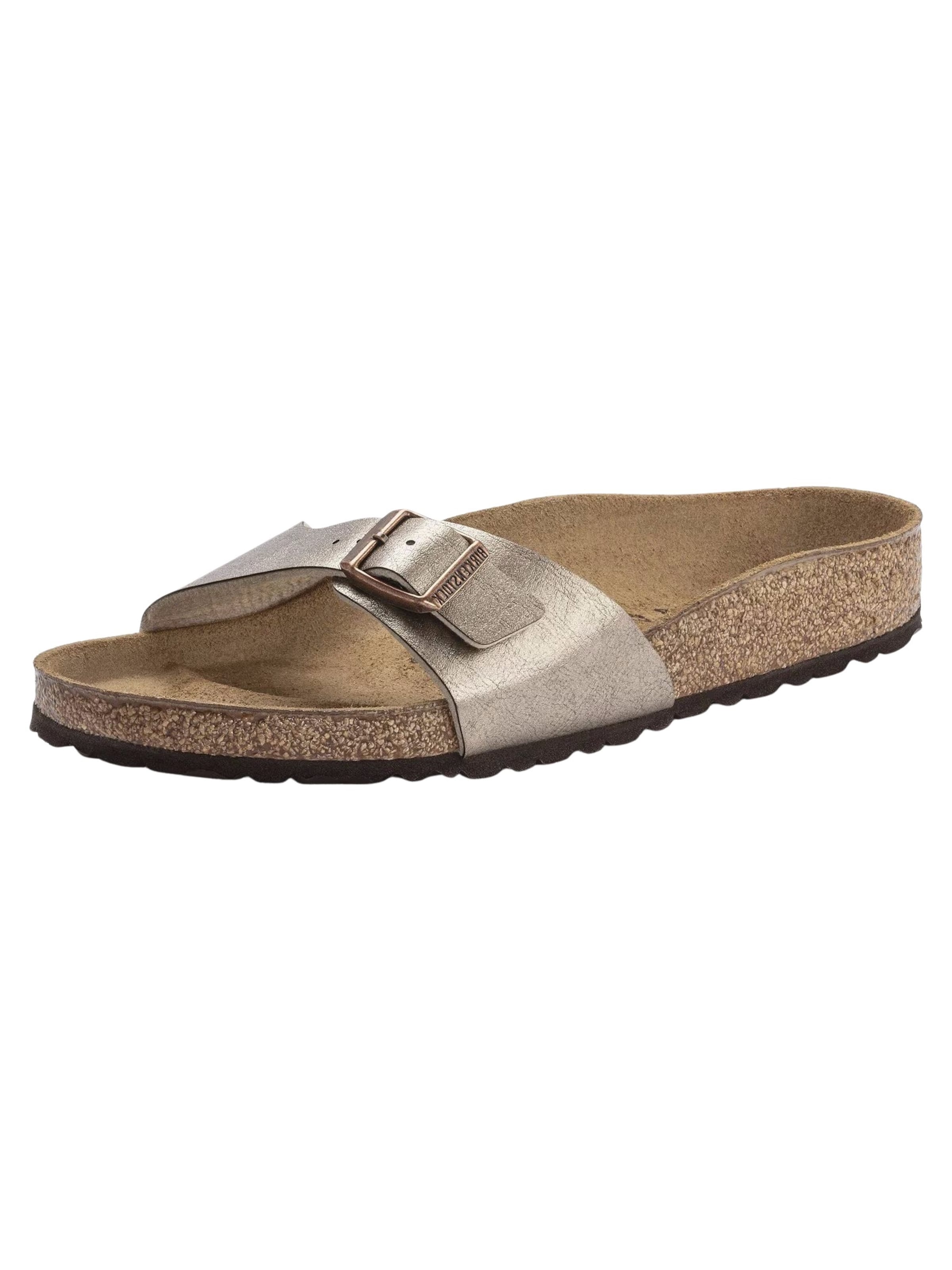 BIRKENSTOCK Muiltjes 'Madrid' in Grijs: voorkant