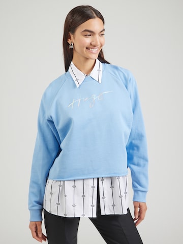 HUGO Sweatshirt 'Darace' in Blauw: voorkant