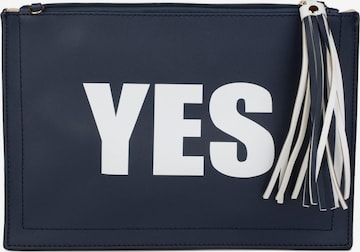 styleBREAKER Clutch 'Clutch mit YES und NO Print' in Weiß: Vorderseite