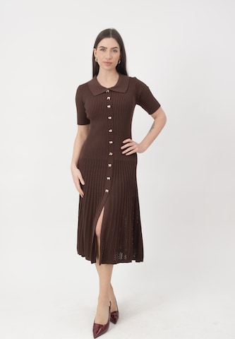 Elara Strickkleid in Braun