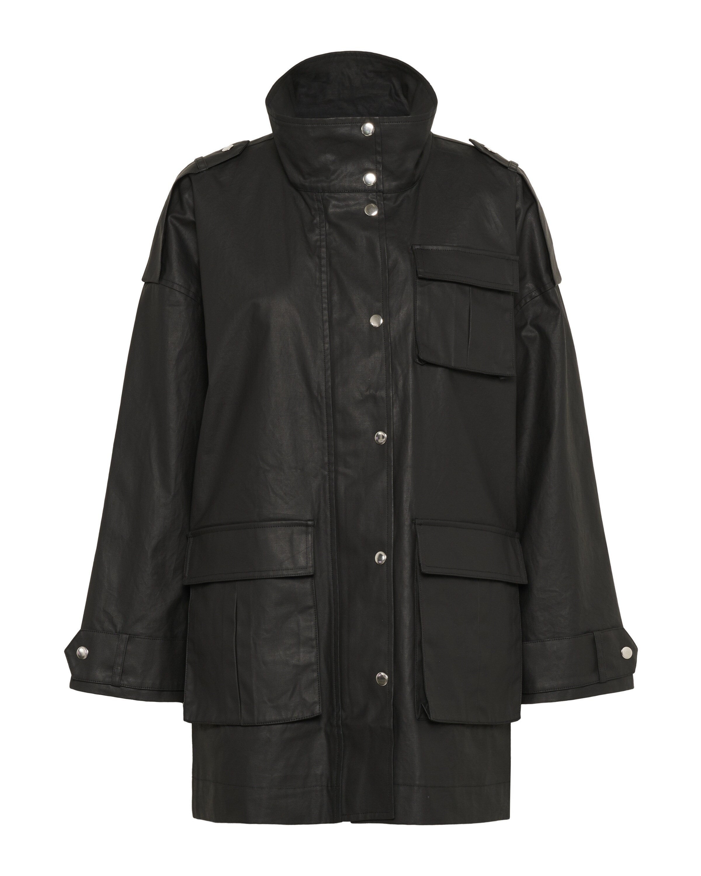 KAREN BY SIMONSEN Between-seasons coat 'KBAngellica' in Blue: front