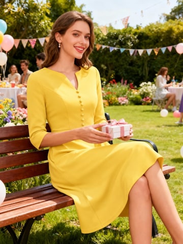 Zapaka Cocktail Dress in Yellow