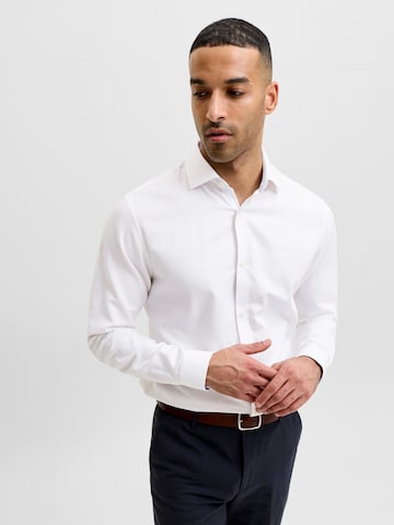 JACK & JONES Slim Fit Skjorte 'JPRBLAParker' i hvid