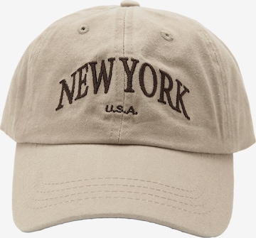 Casquette Pull&Bear en beige : devant