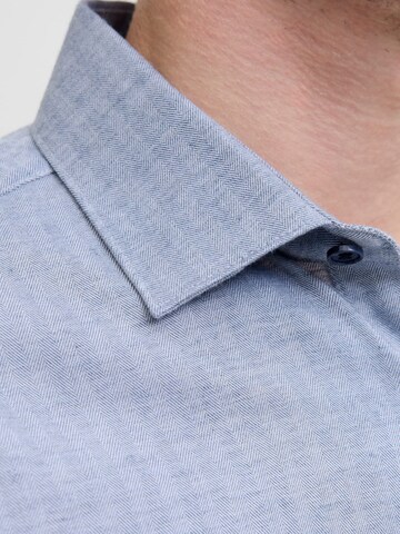 JACK & JONES Comfort fit Button Up Shirt 'Parker' in Blue