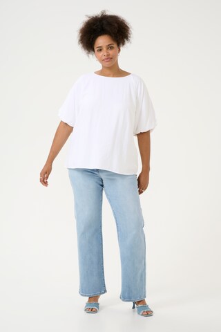 KAFFE CURVE Bluse 'Gabbi' in Weiß