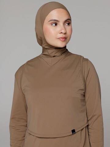 SIYA Swimwear Swimsuit 'Hijab' in Brown: front