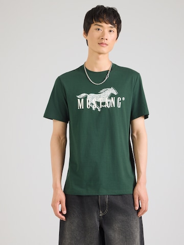 T-Shirt 'Austin' MUSTANG en vert : devant