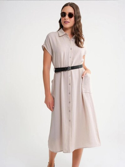 MixRay Robe-chemise en 38 en beige, Vue avec produit