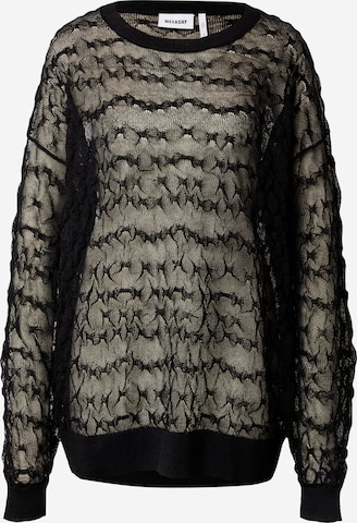 melns WEEKDAY Džemperis 'Silva': no priekšpuses