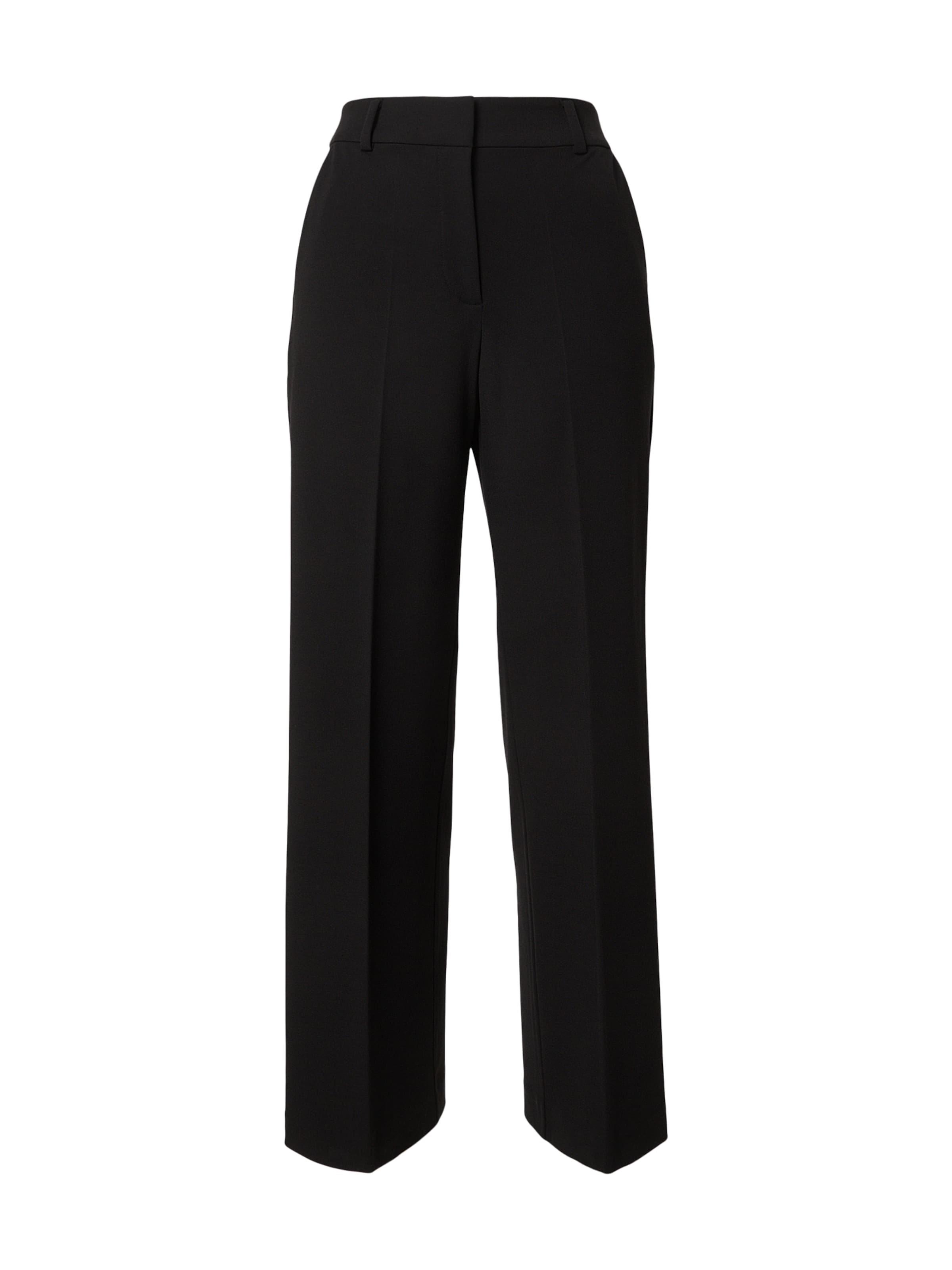COMMA Wide leg Pleated Pants in Black: front