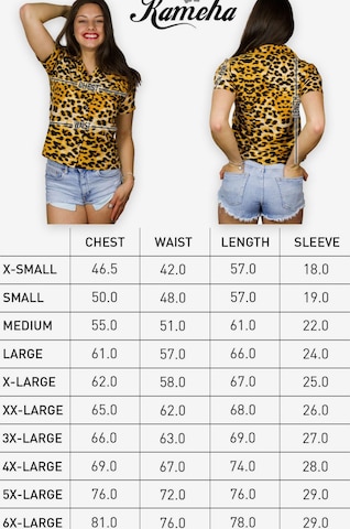 Camicia da donna 'Leopard' di King Kameha in beige: frontale