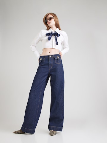 Hoermanseder Wide Leg Jeans in Blau