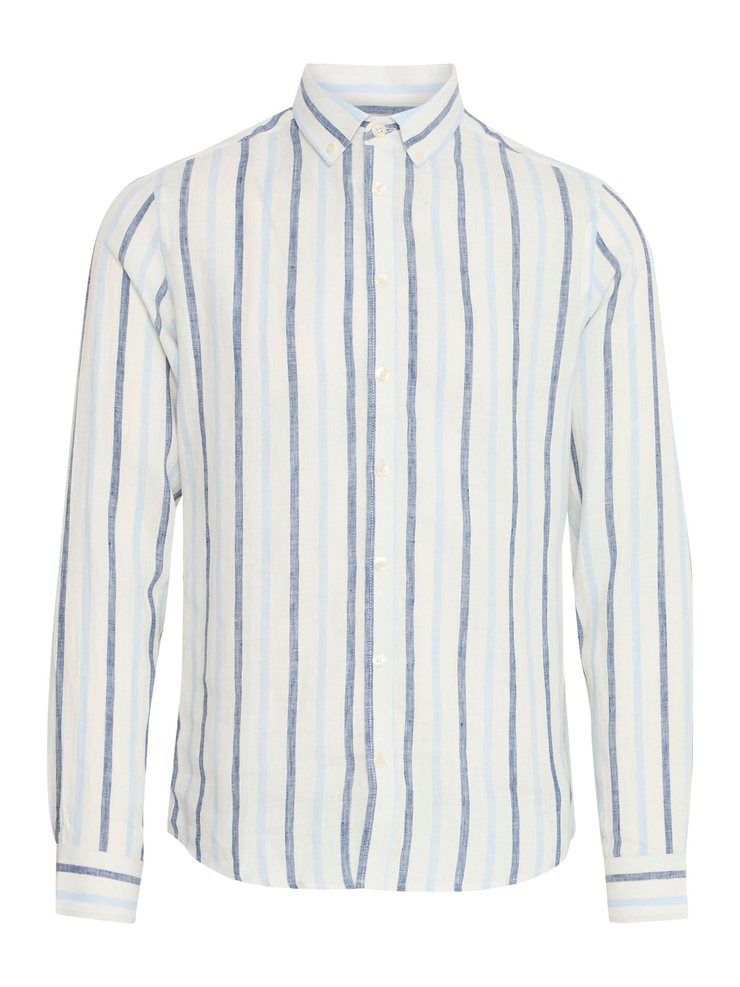 Casual Friday - Regular Fit Camisa ' CFDYLAN striped ' em azul: frente