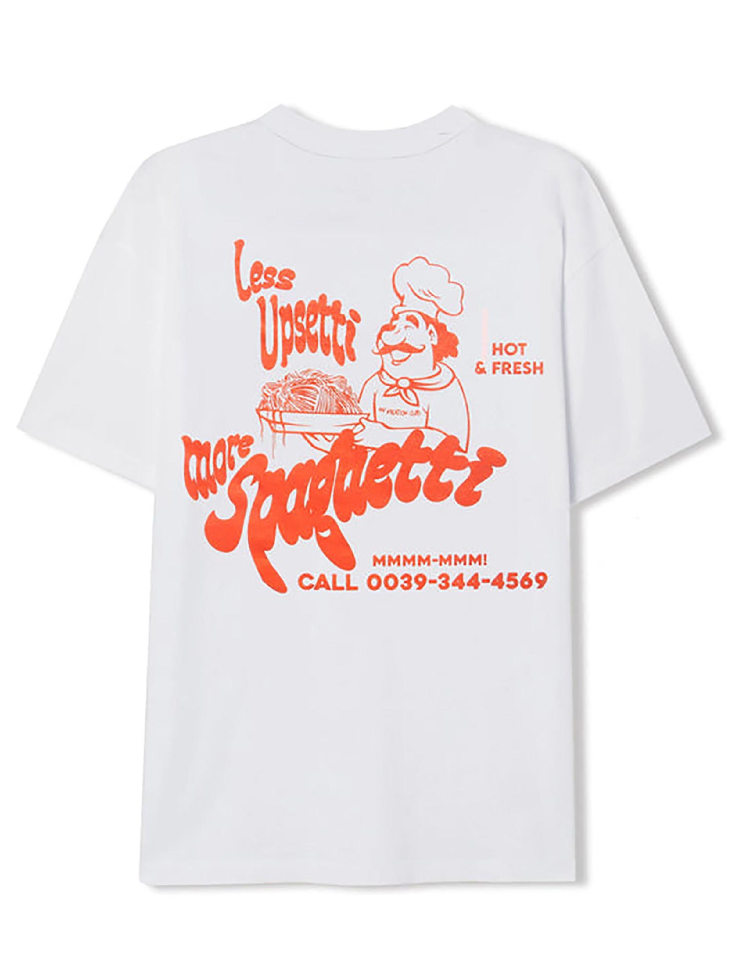 On Vacation - Camisa 'Less Upsetti' em branco