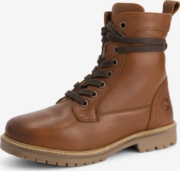 Travelin Snørestøvletter 'Kongsmark' i brun: forside