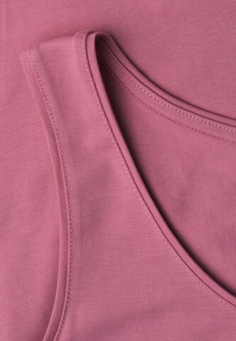STREET ONE Basic Top mit Rundhals aus Jersey in Pink