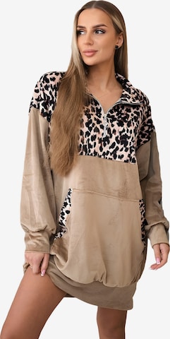 Lumera Kleid in Beige: Vorderseite